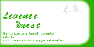 levente wurst business card